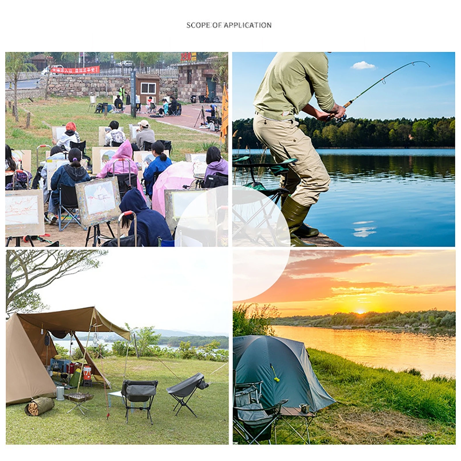 Outdoor Tourist Ultralight Superhard Folding Camping Chair Portable Bench Stool Fishing Chair Hiking Picnic Seat Moon Chair