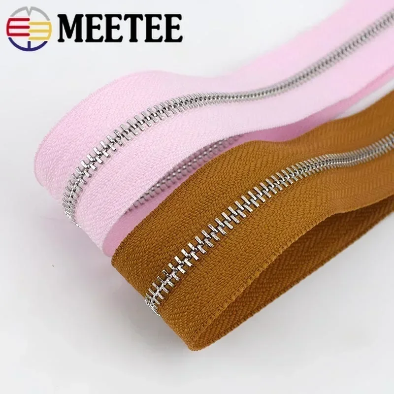 5Pcs 15/18/20/25/30cm Close-End 40-70cm Open-End 3# Metal Zippers Garment Bag Decor Zipper Zip Reapir Kit DIY Sewing Accessories