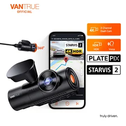 Vantrue N4 Pro 3 Channel 4K WiFi Dashcam Dash Camera with STARVIS 2 HDR Night Vision Voice Control GPS 24H Parking Mode