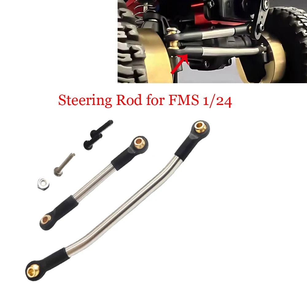 

RC Steering Rod for FMS 1/24 YH Metal Steering Rod Toy Upgrade Modification Parts Accessories