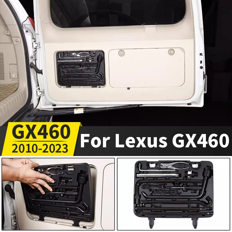 

For 2010-2023 Lexus 460 GX460 Tailgate Trunk Emergency Toolbox Interior Upgraded Accessories Modification 2019 2020 2021 2022