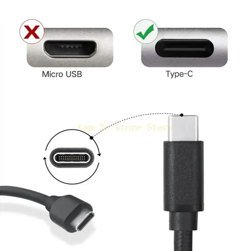 ماوس ألعاب مريح من النوع C حبالي لأجهزة الكمبيوتر والهواتف المحمولة والأجهزة اللوحية 3 أزرار ماوس بصري قبضة مريحة