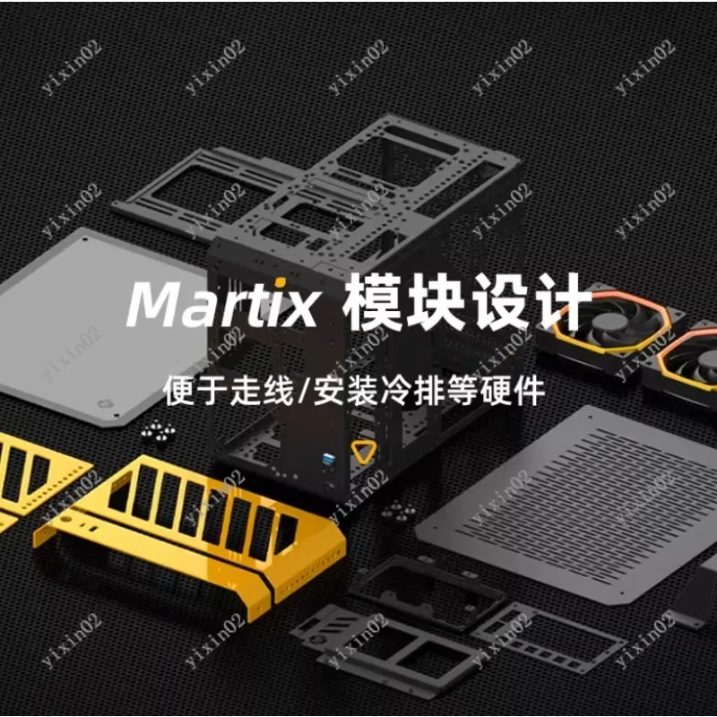 Portable Full Tower PC Case C28 - ITX/MATX Compatible Water-Cooler Mechanic Master Chassis view 5