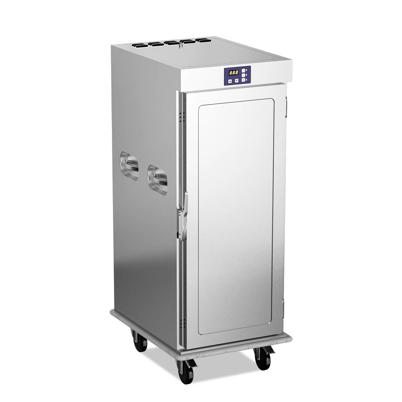 

Hot Selling Commercial Electric Banquet Trolley Mobile 11 Trays Food Warmer Cart Upright Heated Holding Cabinet With Wheel