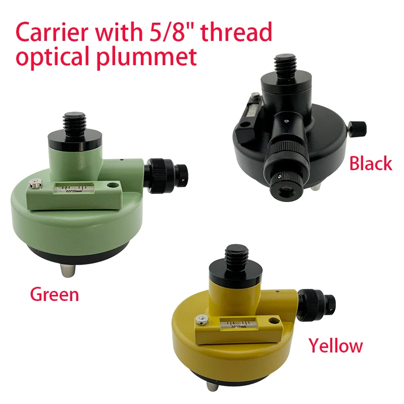 Rotating Adapter Yellow Black Green For Prisms GPS Surveying Carrier With Optical Plummet 5/8