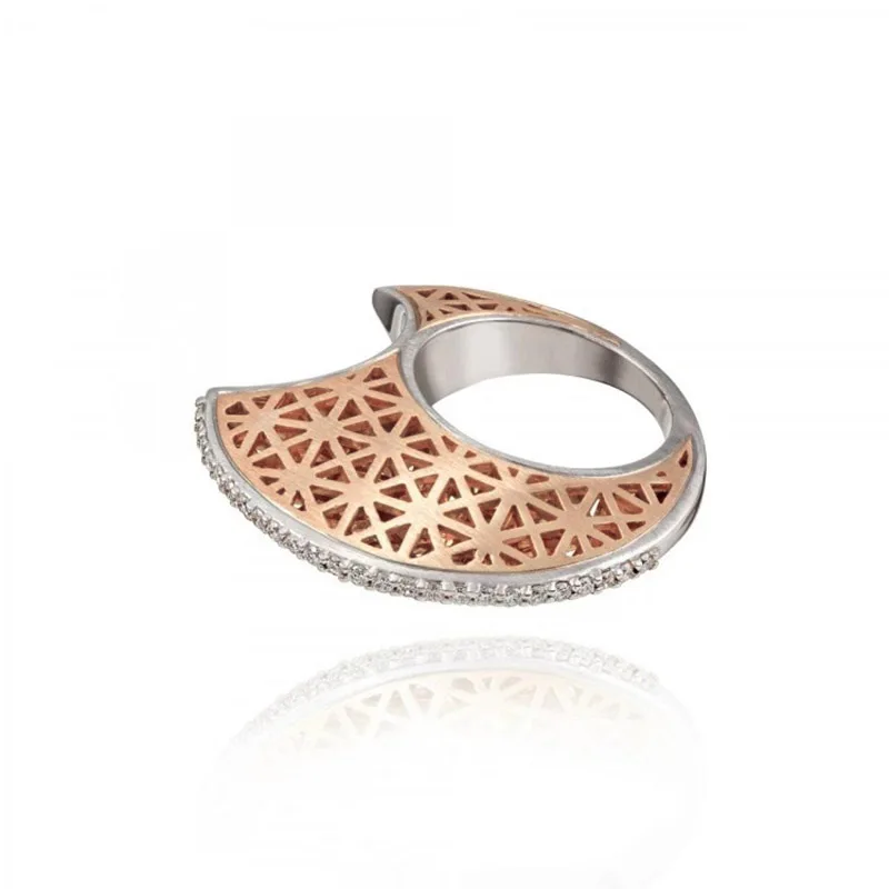 Nuove donne anello S925 argento colore zirconio moda riso serie forma di luna personalità gioielli innovazione regalo commemorativo