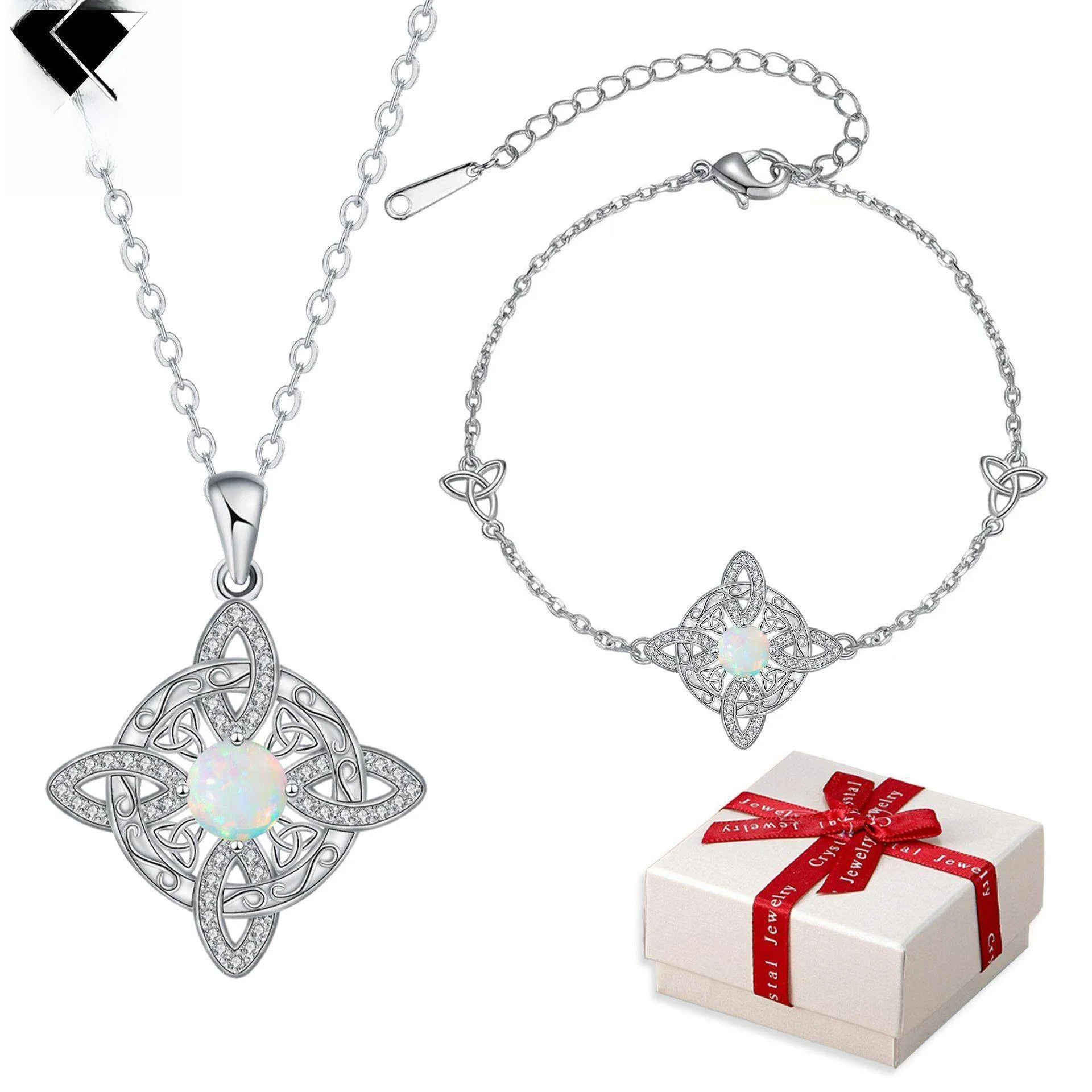 

Кельтский комплект украшений (ожерелье и браслет) для женщин: роскошный бестселлер, трансграничный хит продаж, ювелирные аксессуары Karmanqi Faion