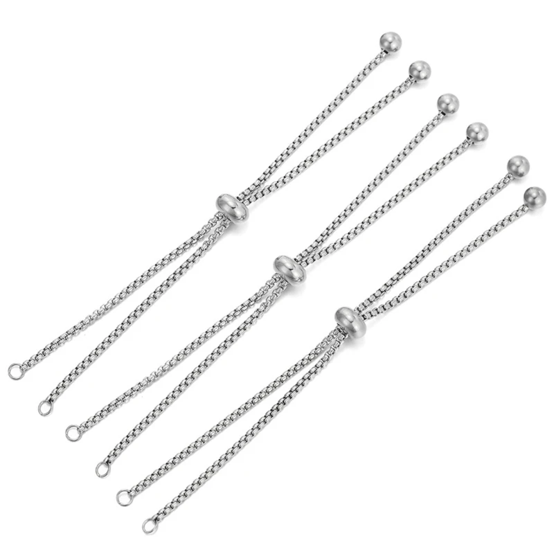 Fast Reach Extension Chain Stainless Steel Texture Stretchable Chain for Bracelets Necklace