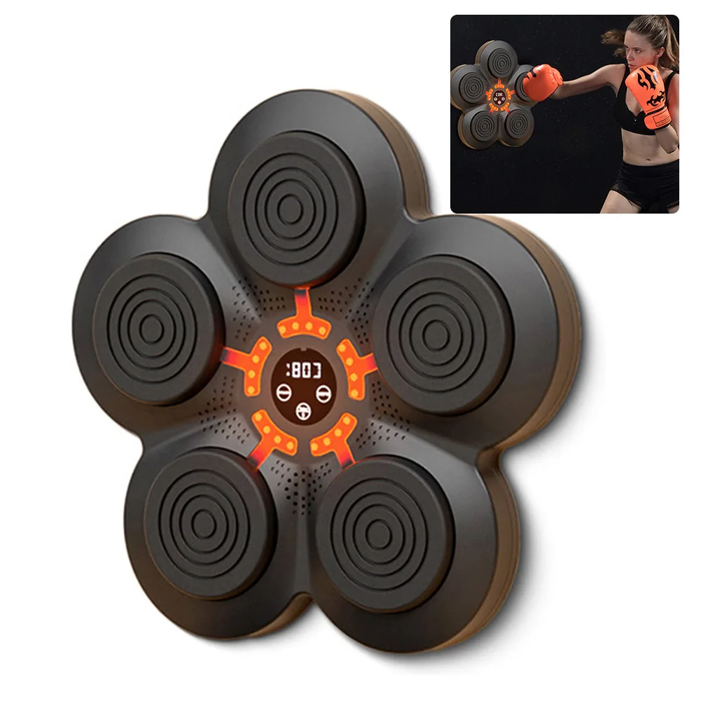

Smart Music Boxing Training Machine Bluetooth-Compatible with 2-5 Light Mode USB Charging for Boxing Sports Agility Reaction
