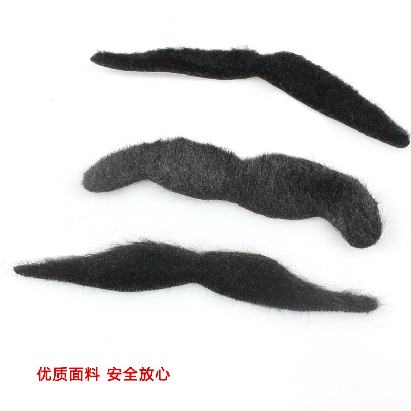 Moustache de maquillage artificielle pour homme, accessoires de film et de télévision, simulation de barbiche, barbe comme la pâte, accessoires de cosplay