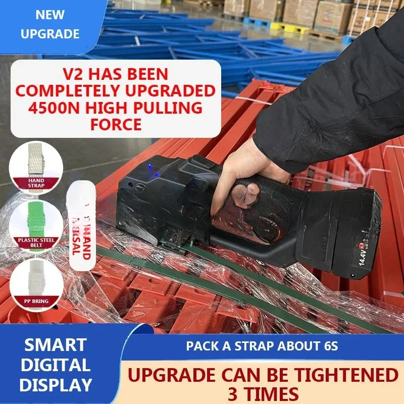 For 7-16mm PET/PP Strap Portable Automatic Packaging Tool Hot Melting Baler Hot Melt Machine V2/V3 Electric Strapping Machine
