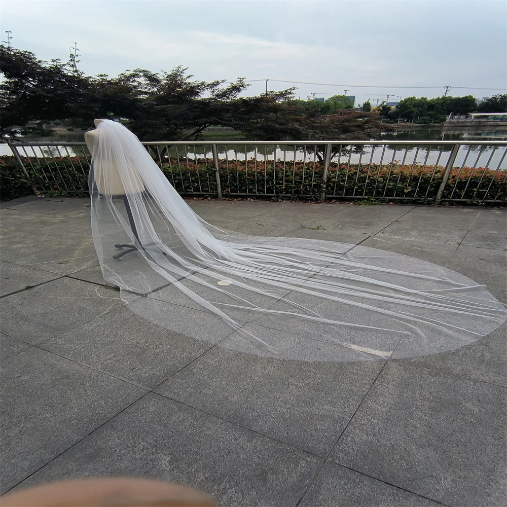 Hot Long Tulle Wedding Veils One Layer With Comb Bridal Veil For Bride Wedding Accessories