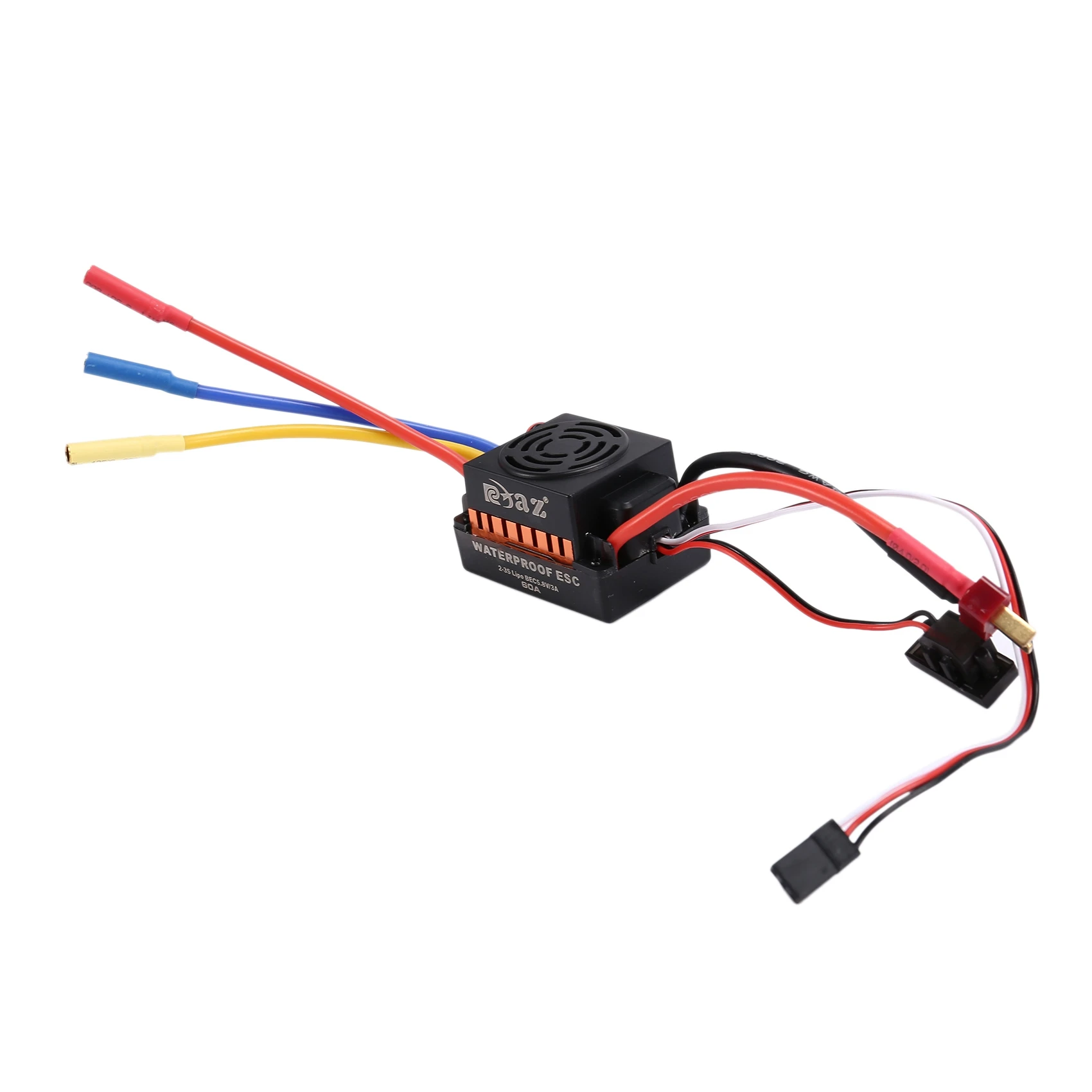 Bürstenloser Motor 60A Wasserdichter ESC Elektrischer Geschwindigkeitsregler für 1/10 1/12 1/16 RC Autoteile