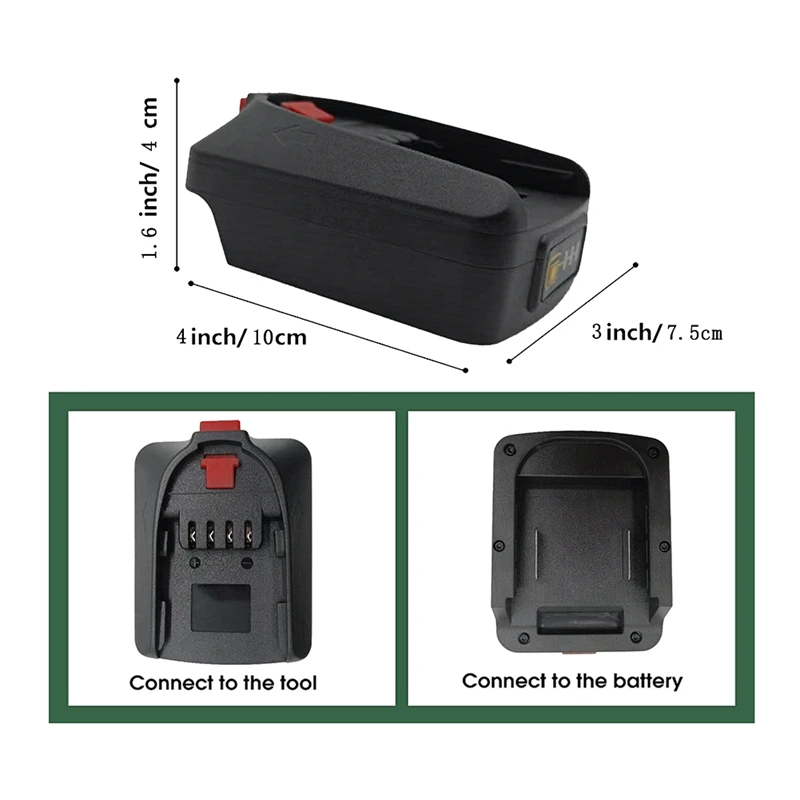 ตัวแปลงแบตเตอรี่สำหรับการแปลงแบตเตอรี่18V ชุดสำหรับแบตเตอรี่ลิเธียม18V PBA สำหรับเครื่องมือสีเขียว