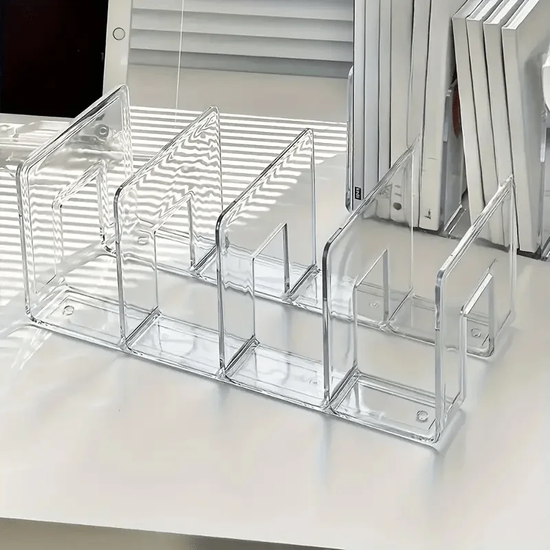 Handbag and wallet storage rack - transparent plastic bag storage partition, for closet and retail display view 3
