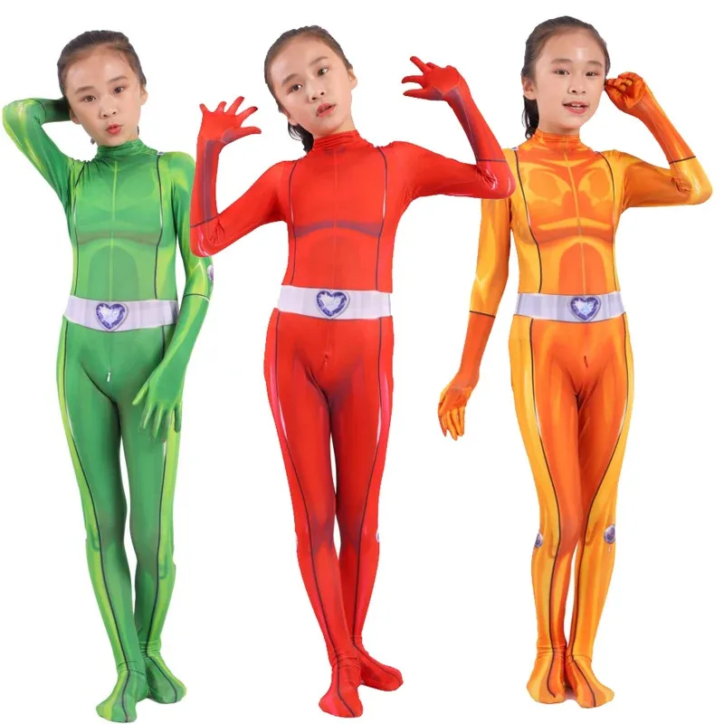 بدلة كوسبلاي توتالي جاسوس للأطفال البنات أنيمي سام أليكس كلوفر إيوينج بدلة الهالوين سامانثا سيمبسون ألكسندرا