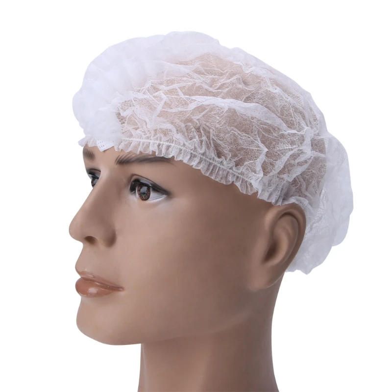 Gorro antipolvo desechable 652F, ducha baño no tejida, largo y rizado para mujeres y niñas