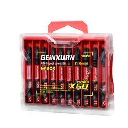 Geinxurn T20 Impact Tough Magnetic Screwdriver Bit Set, #20 Torx Head Power Bits, S2 Alloy Steel Star Bits with Storage M-Box