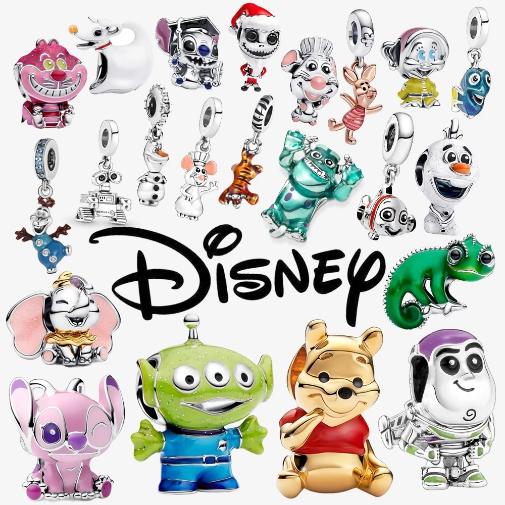 ديزني غرزة ميني دامبو ديدبول 925 فضة استرخى دلايات 925 بلاتا صالح الأصلي خرز سوار مجوهرات هدية لتقوم بها بنفسك #2