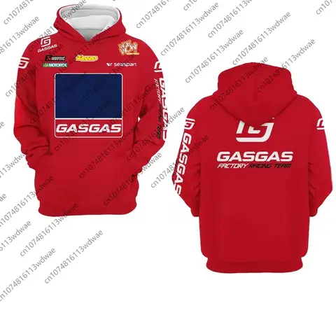 Camisa de Motocross GASGAS Masculina, Secagem Rápida, Manga Longa, Com Capuz, Durável, Para Motocross Off-Road