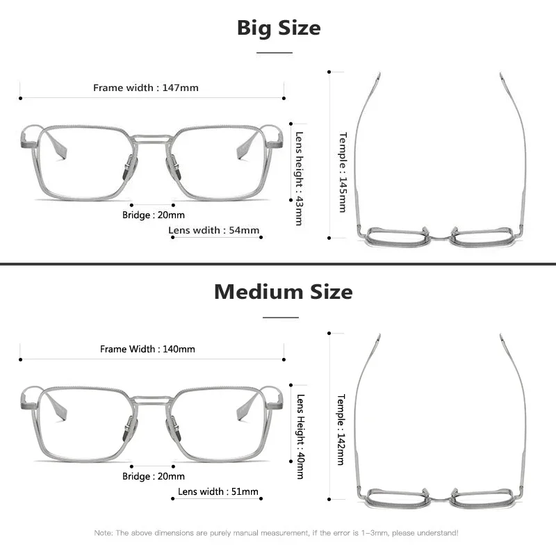 Новинка 2024, модная оправа для очков из чистого титана для мужчин и женщин, оправа для очков, очки, полностью металлические очки