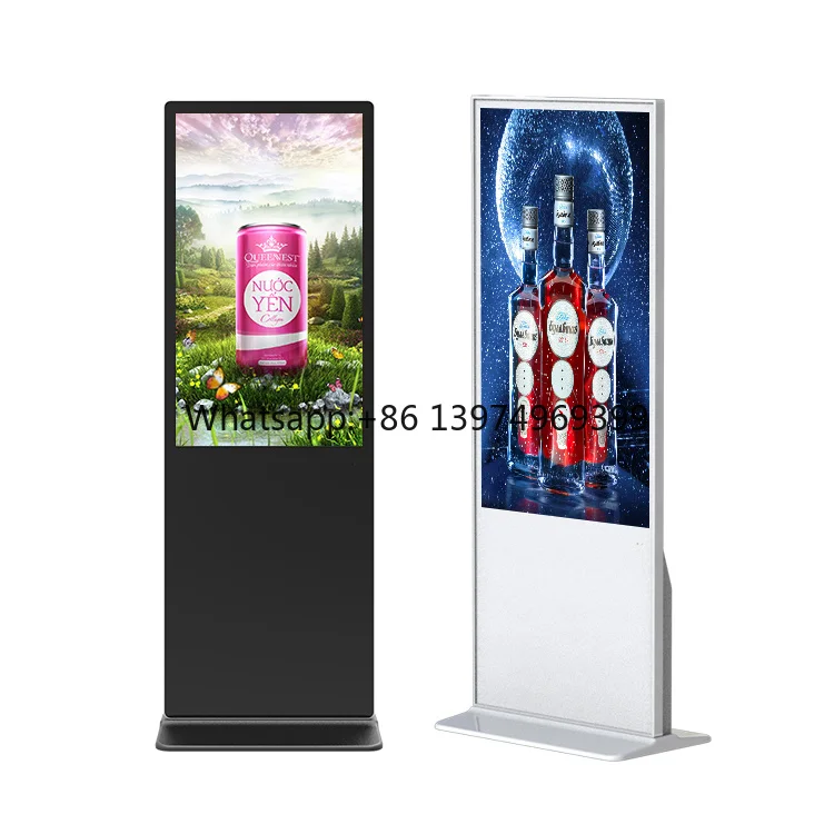 Fast Shipping 55 65 75 Inch Full Hd Screen Indoor Floor Standing Supermarket Android Digital Signage Player