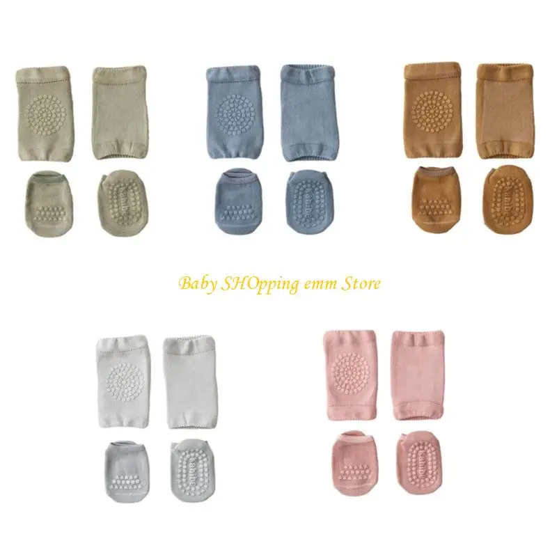 

23GD Anti Slip Infant Socks Knee Protectors Breathable Cotton Safety Wear For Kids