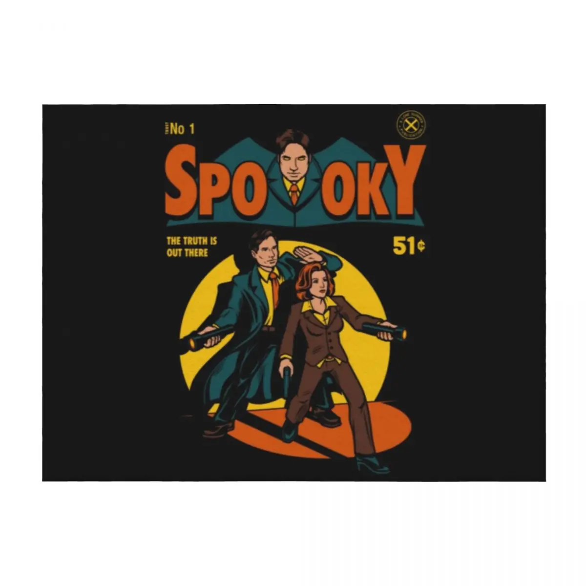 

X Files, Spooky Comic Throw Blanket Bed linens Hair Plush bed plaid Blankets