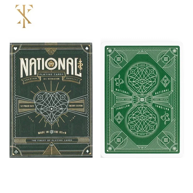 Theory11 Green National Playing Cards Deck Collectible Poker Magic Card Games Magic Tricks for Magician