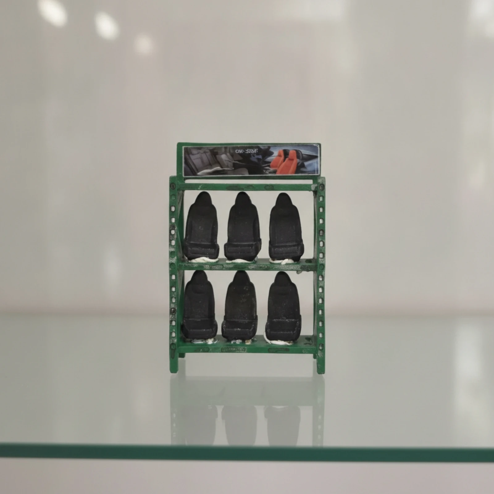 Modèle de support de siège de voiture en résine, étagère de présentation miniature, accessoire de diorama, accessoire de scène autoportant réaliste pour collectionneurs, dioramas
