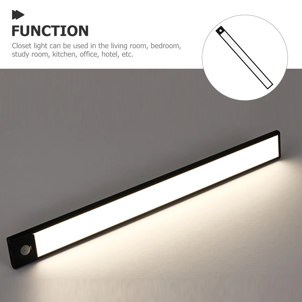 

Intelligent Wireless LED Light Strip 30CM Silver Sensor Under Cabinet Closet Kitchen Wardrobe Lighting
