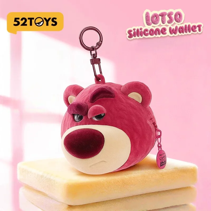 

Genuine 52toys Disney Lotso 3d Silicone Hanging Bag Earphone Bag Cute Strawberry Bear Earphone Bag Toy Gift