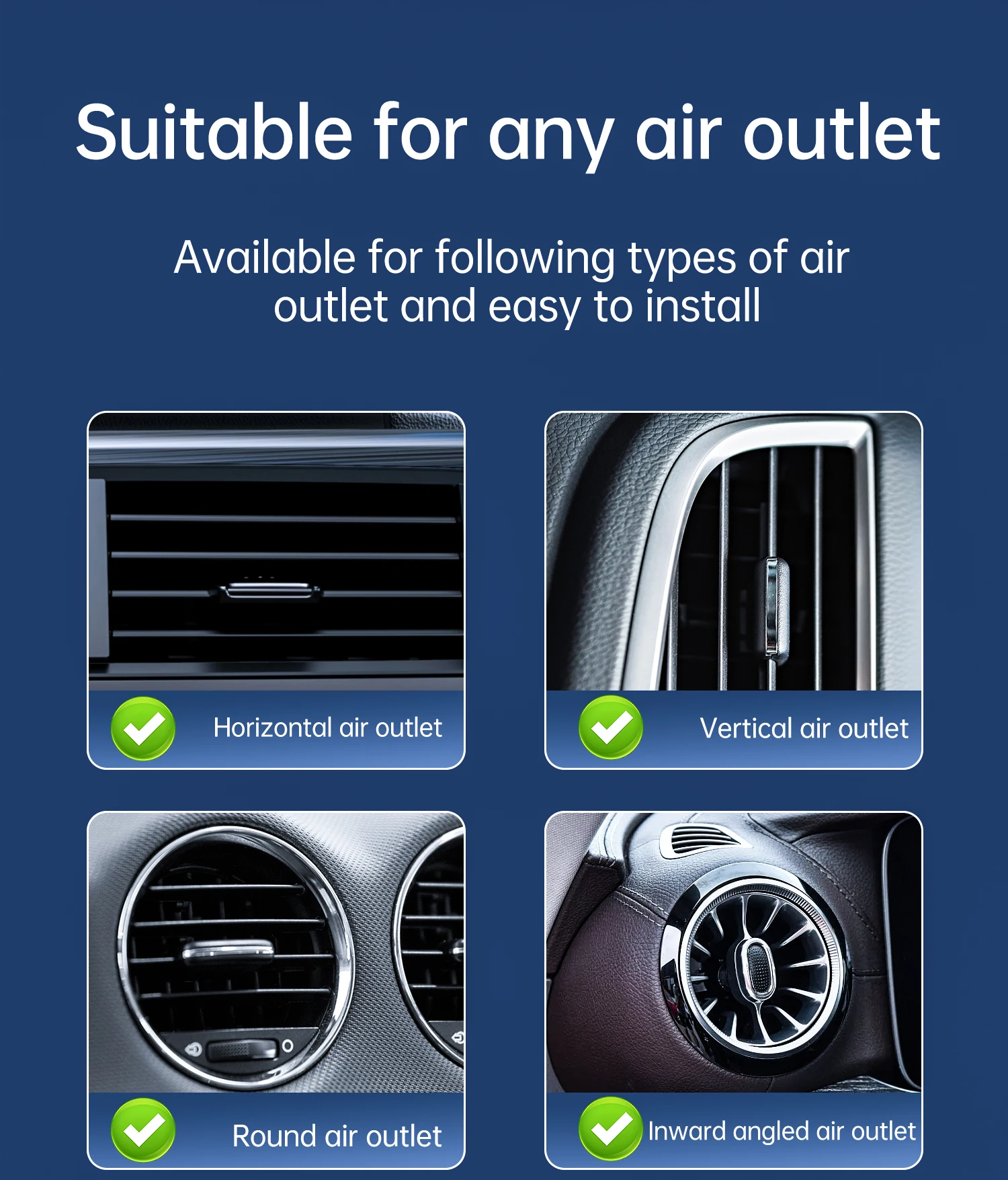 Car Air Vent Universa Holder Mount, Stand Compatible with 7" - 12.9" Tablets iPad ,4" - 7"Folding Screen/straight Panel Phone
