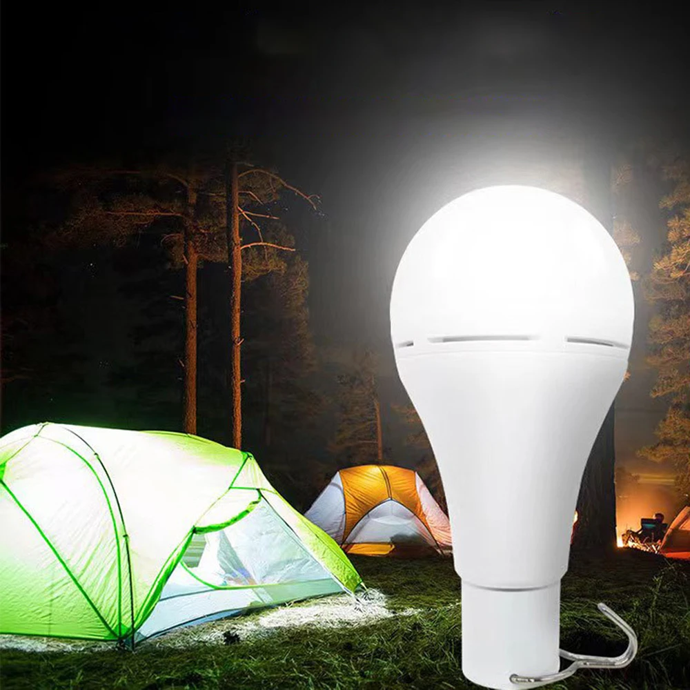 Solar Light USB Charged Hanging Emergency Sunlight 12W Powered Lamp Outdoor Indoor House Solar Bulb Light Solar Panels