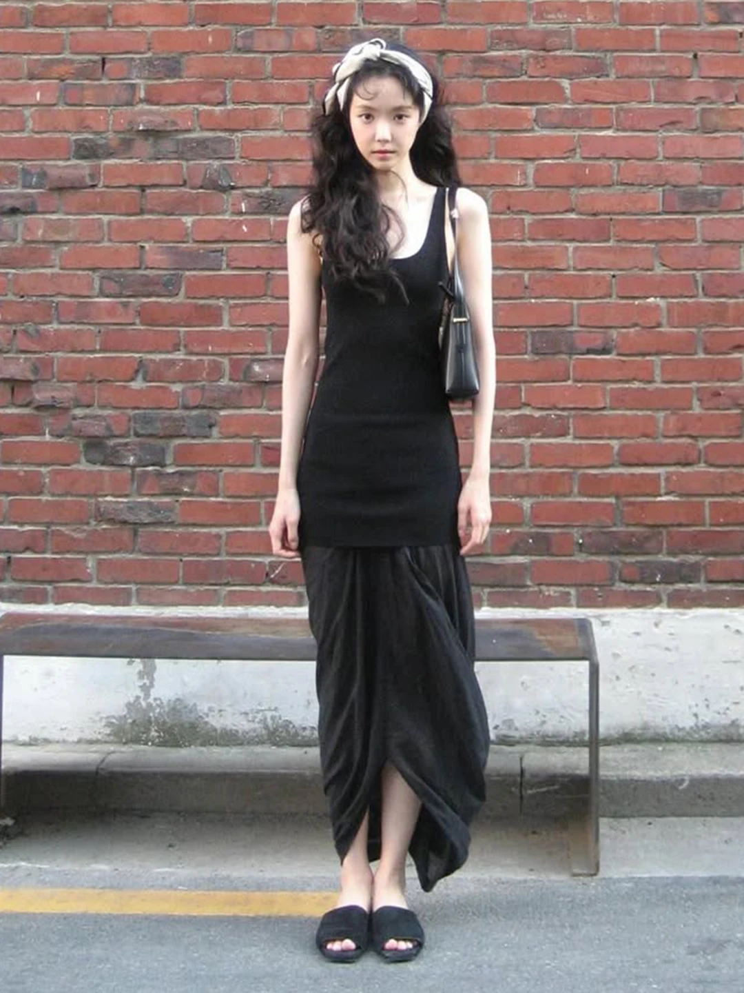 Ele Bla Gola Quadrada Slim Fit Strapl Dr Romore Faion Feminino Cintura Alta Gaze Fibra Primavera Verão Outono