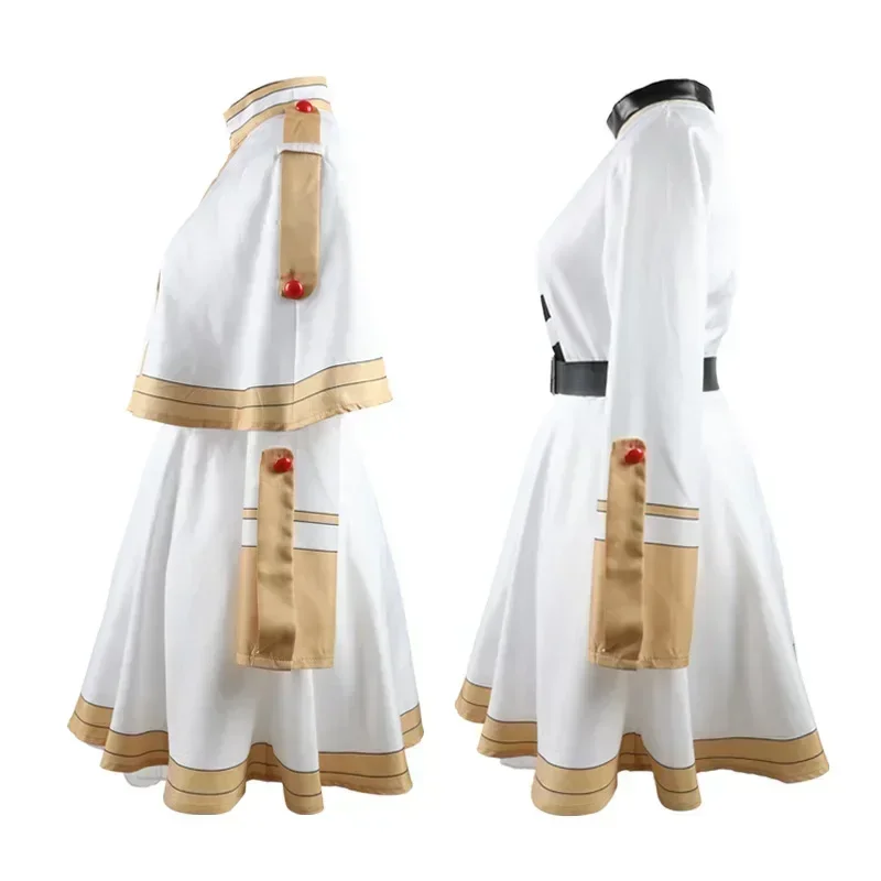 Costume Cosplay Sousou No Frieren pour Femme et Fille, Perruque, Chaussures, Robe de Magicien Anime, Oreille d'Elfe, ixd'Halloween, Noël