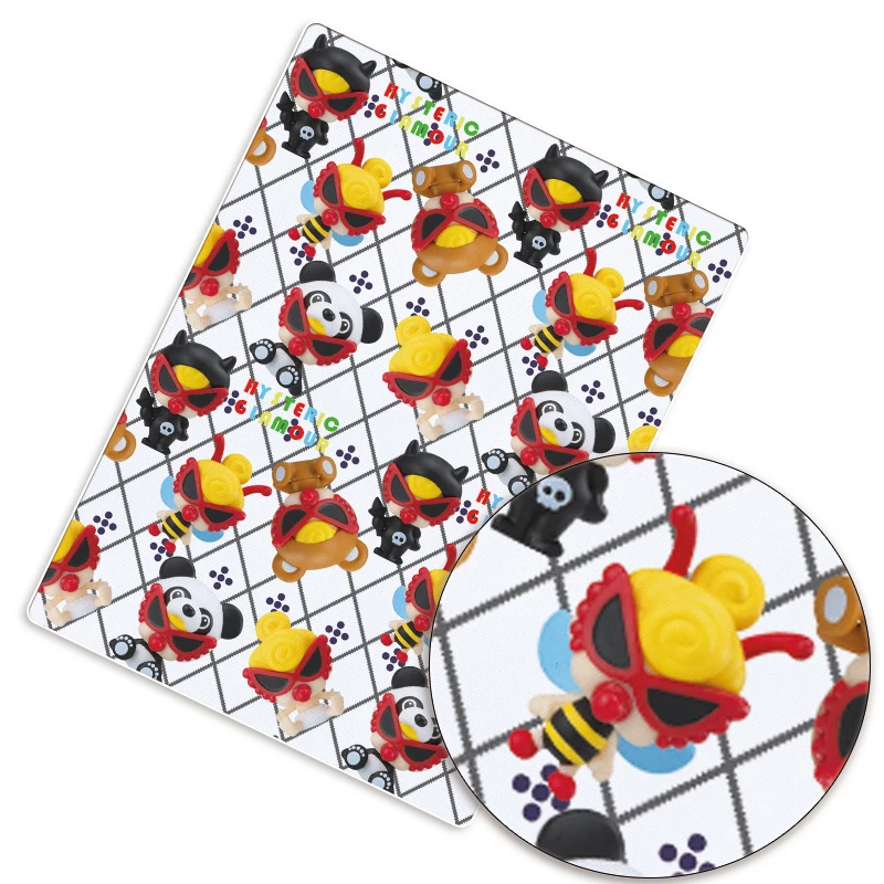 Cotton cartoon fabric DIY hand-sewn patchwork children's dress for home wear, 140*50cm, printed cute sewing fabric. 3