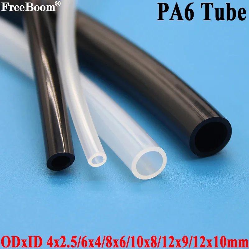 Tube en nylon haute pression PA6, compresseur d'air pneumatique, tuyau d'huile en polyamide lisse et rigide, diamètre 2.5mm, 4mm, 6mm, 8mm, 9mm, 10mm, 12mm, 2 m, 5 m, 10m