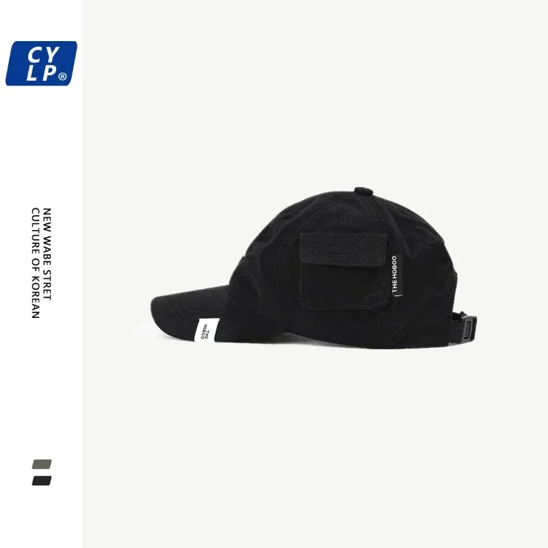 European American Street Personality Design Side Pocket Hip-hop Quick-drying Thin Soft Top Baseball Cap Men Women Niche Cap
