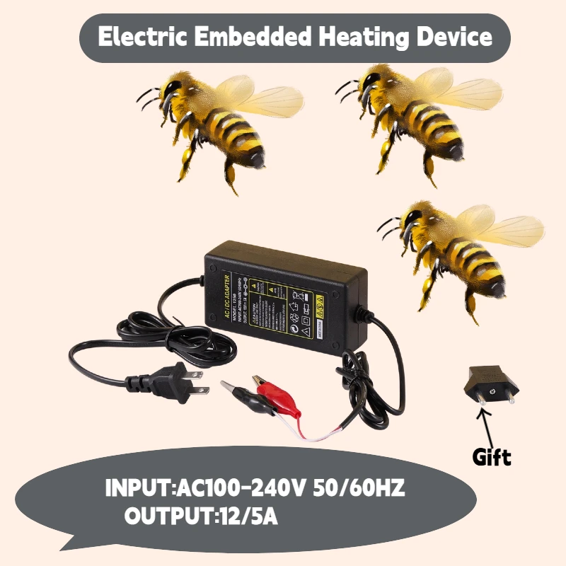

Электрический встроенный нагревательный блок для улья, пчеловодство, электрическая встроенная рамка для улья, сделай сам, встроенный горячий провод, инструменты для пчеловодства, переменный ток 100-240 В