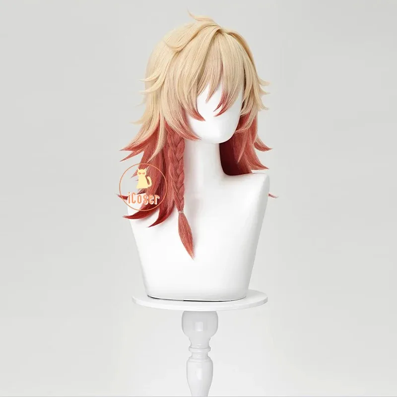 Mydei شعر مستعار تأثيري هونكاي ستار السكك الحديدية Mydeimos الشعر الأصفر الأحمر جديلة حفلة الهالوين للنساء الرجال الفتيات لعب الأدوار Propk ؛ 3,c'5.b;8' #1