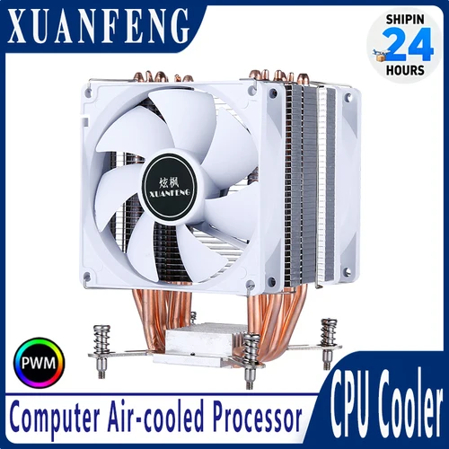 Imagen 1 del producto XUANFENG-procesador de CPU eficiente, 2/4/6 tubos de calor, ventilador de 90mm, 4 pines/PWM, Compatible con LGA115x 1200 1700 18xx 2011-3 2066 X79 X99