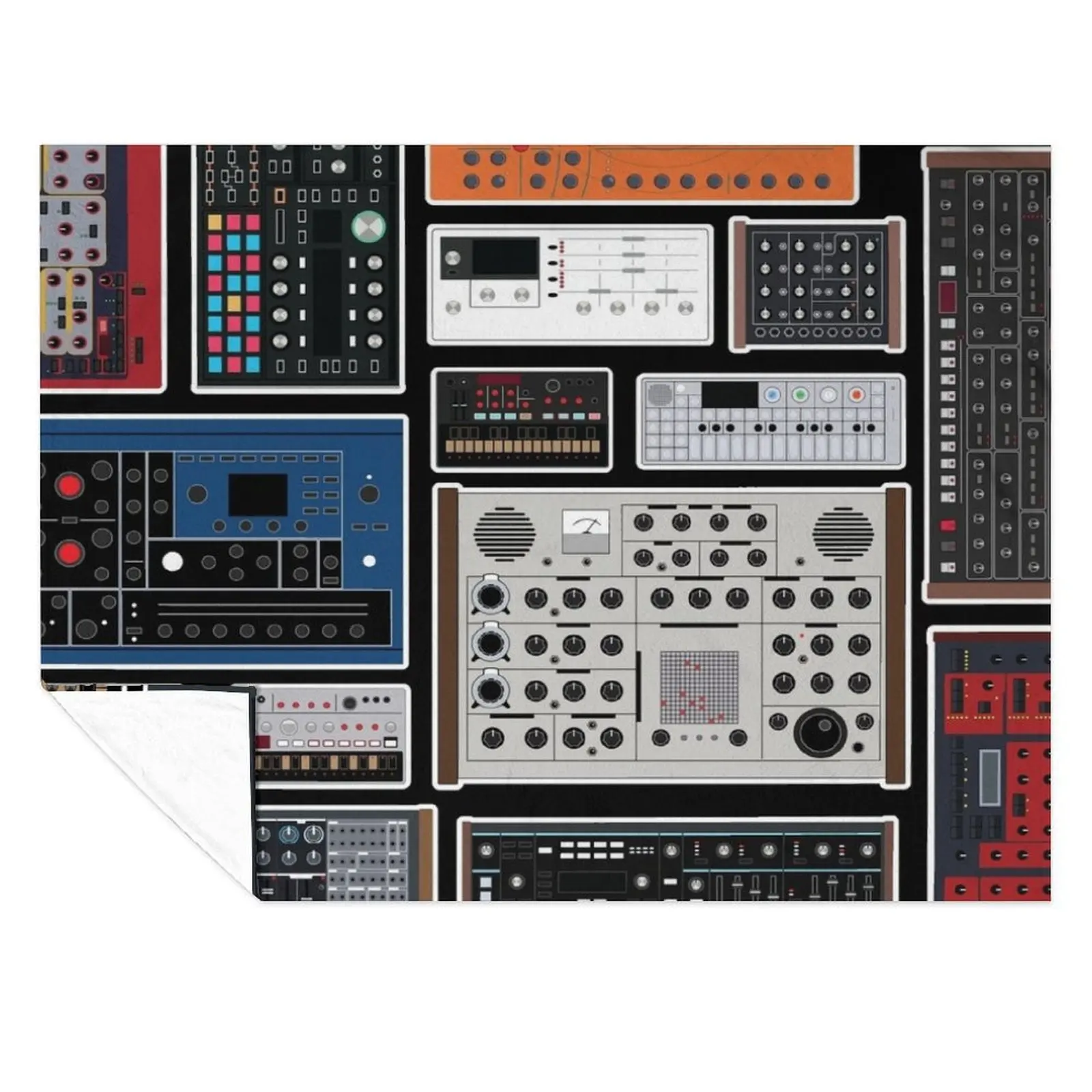 

Synthesizer Collection Throw Blanket warm winter Multi-Purpose Plaid Blankets