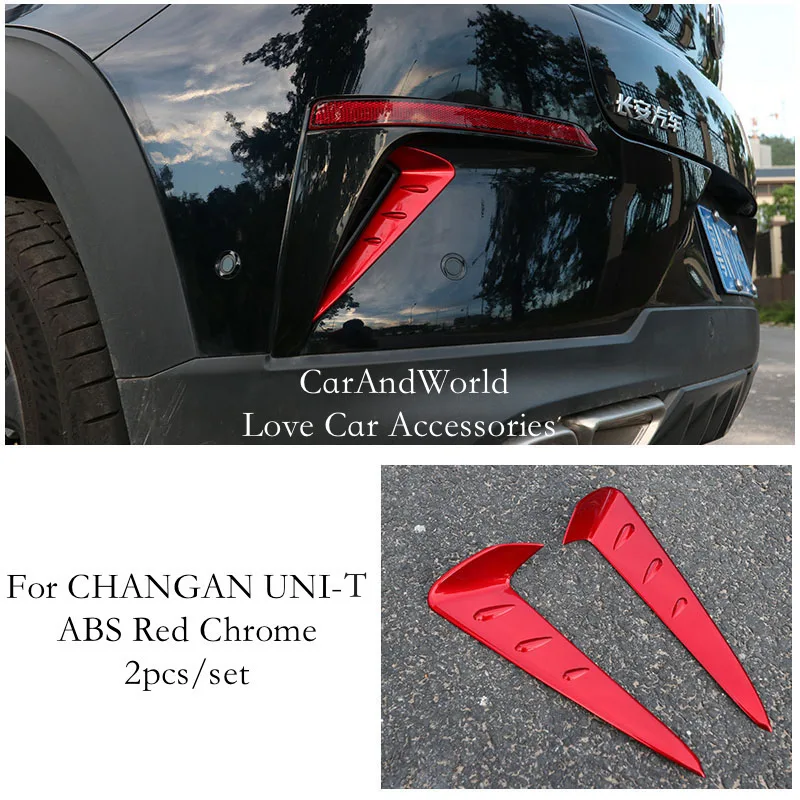 ABS Chrome Rear Bumper Fog Light Tail Lamp Frame Cover Trims Car Decorative Accessories For Changan UNIT UNI-T 2020-2025