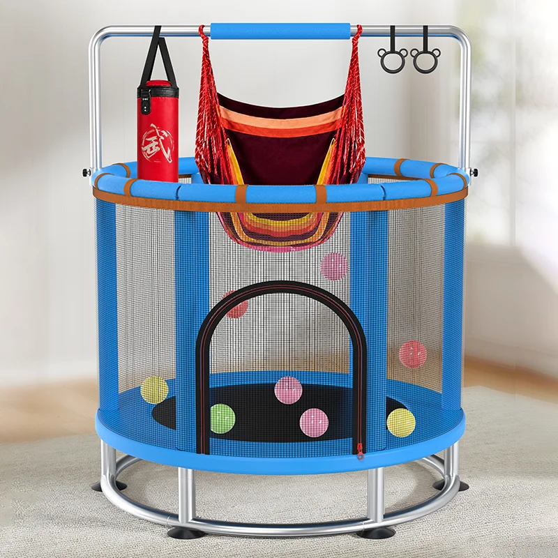 보호망이 있는 트램펄린, PVC 소재 스윙 세트, 실내 - Kids Indoor Outdoor Trampoline 리뷰 및 가격