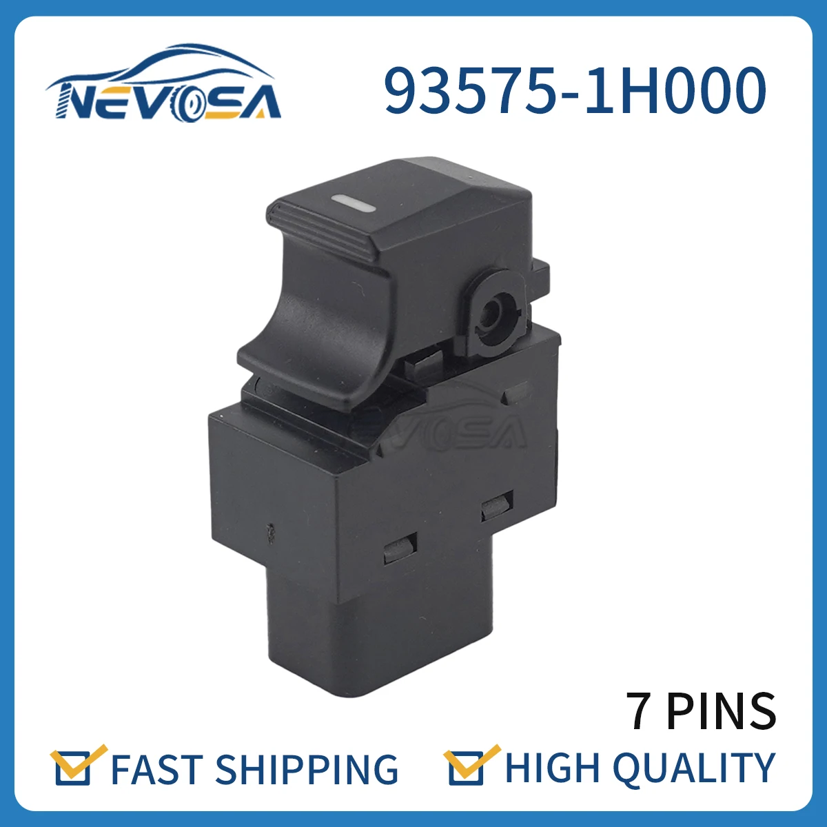 Nevosa 93575-1H000 For Kia Sportage 2011 2012 2013 2014 2015 93580-3W000 Electric Power Window Switch Passenger Side 7 Pins