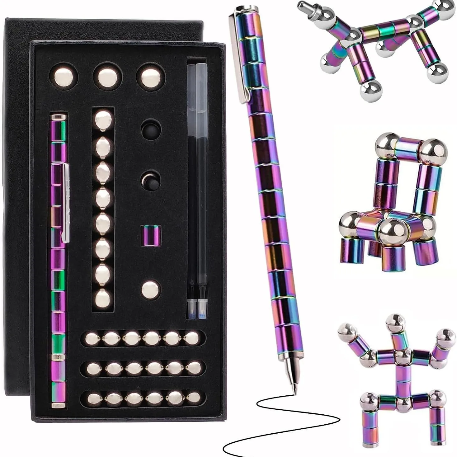 

Versatile Magnetic Pen, Capacitive Stylus, Student Stress Relief Magnet Pen Gift Set