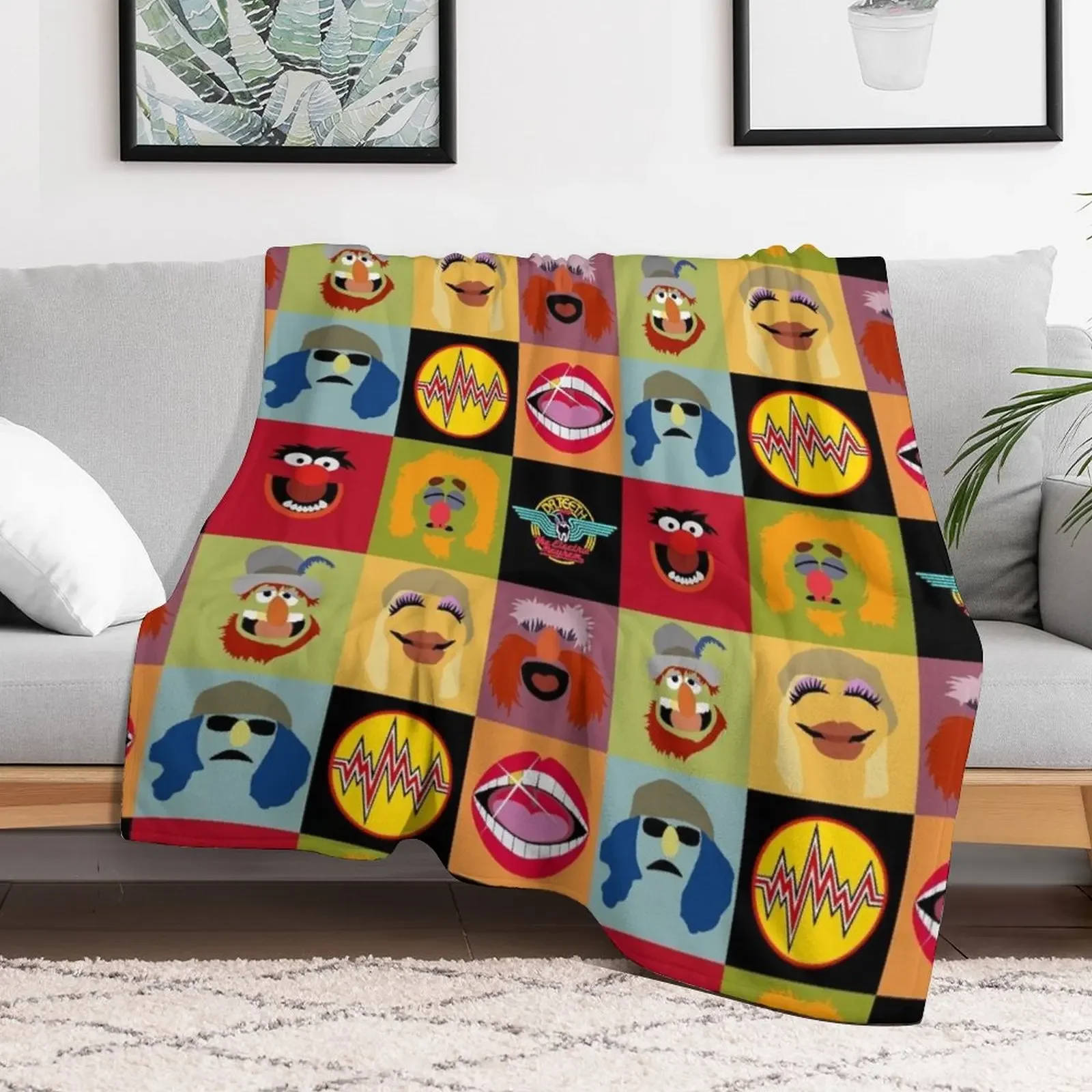 Dr. Teeth and the Electric Mayhem ft Lips Throw Blanket Sleeping Bag Shaggy cosplay anime Camping Blankets