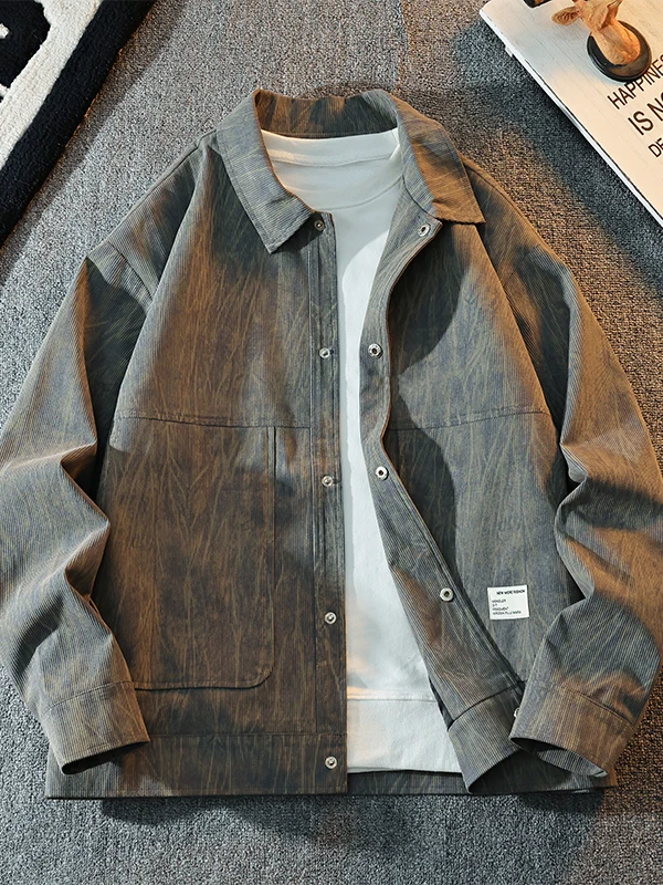 

Casual Collared Jaet Men's Spring Autumn Wear Polyester Fiber Long Sve Busin Sle Youth Faion Brand Lightweight Lu...