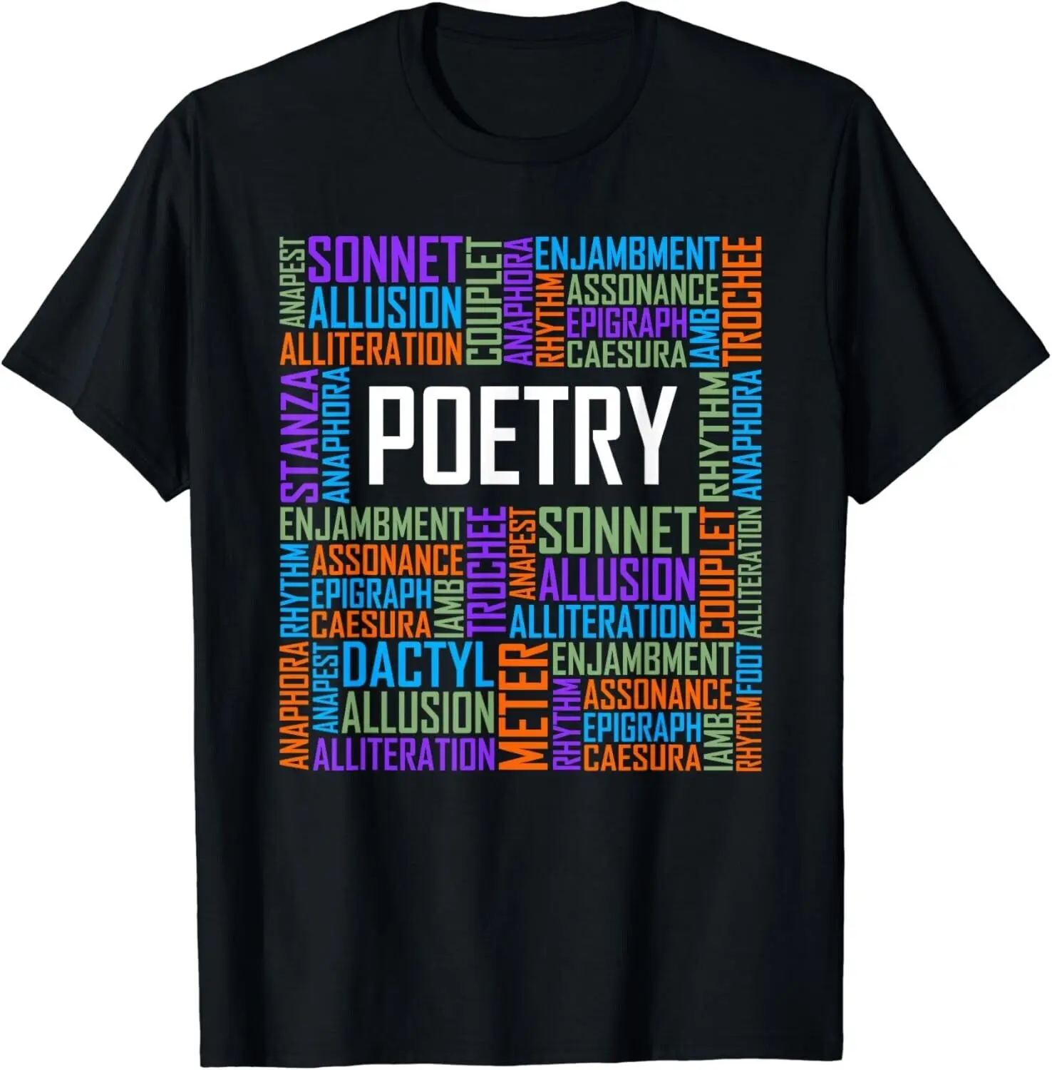 Poetry Words Lover Gift Poet Writing Poem Writer Gift Unisex T-Shirt